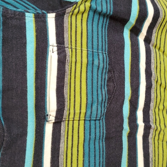 Blue Green Striped Tee - Picture 3 of 4